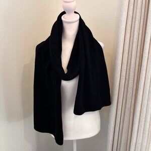EVERLANE Black 100% Cashmere Scarf 12 x 78 Quiet Luxury Wrap Winter Womens Mens